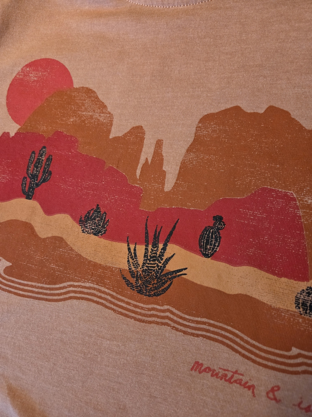Desert Sunset Cactus Graphic Tshirt - Picture 3 of 4